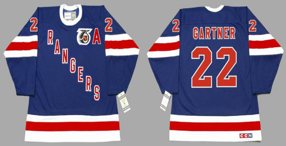 2019 Men New York Rangers #22 Gartner blue CCM NHL jerseys